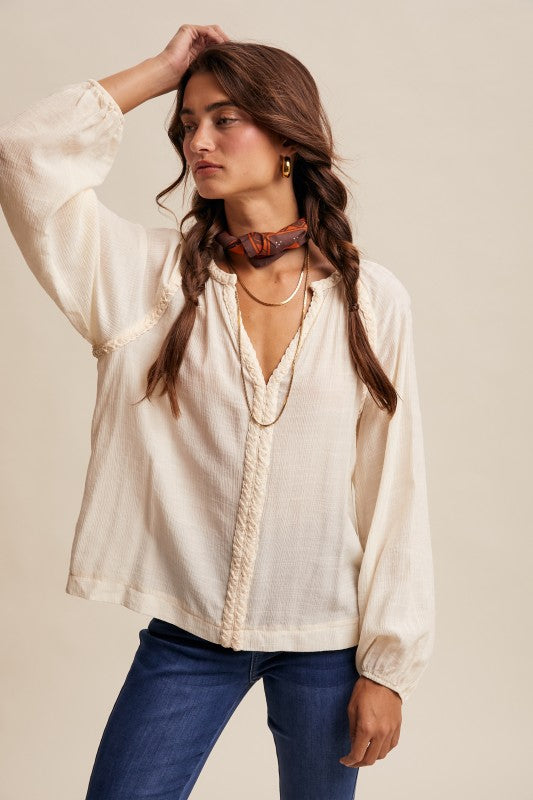 Light & Lovely Peasant Top