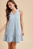 Sweetheart Stitched Denim Dress