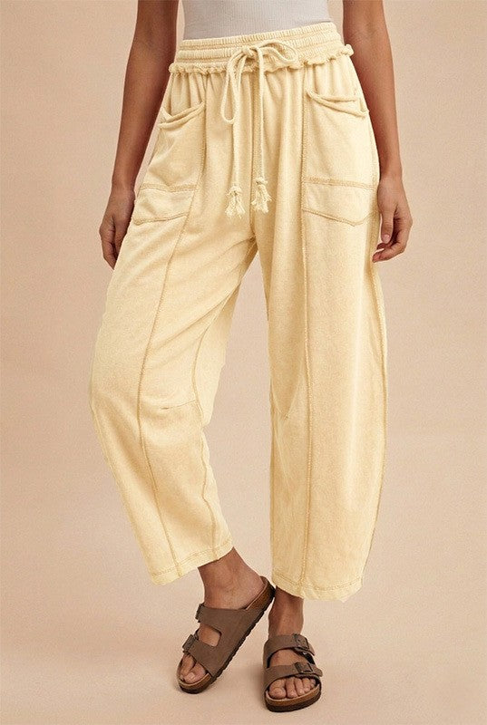 Washed Willow Barrel Leg Pants