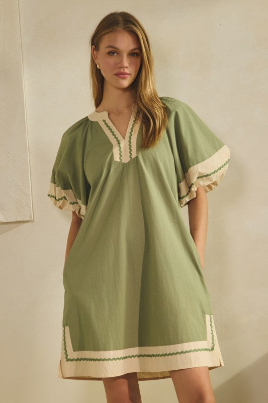 Sun Washed Border Dress