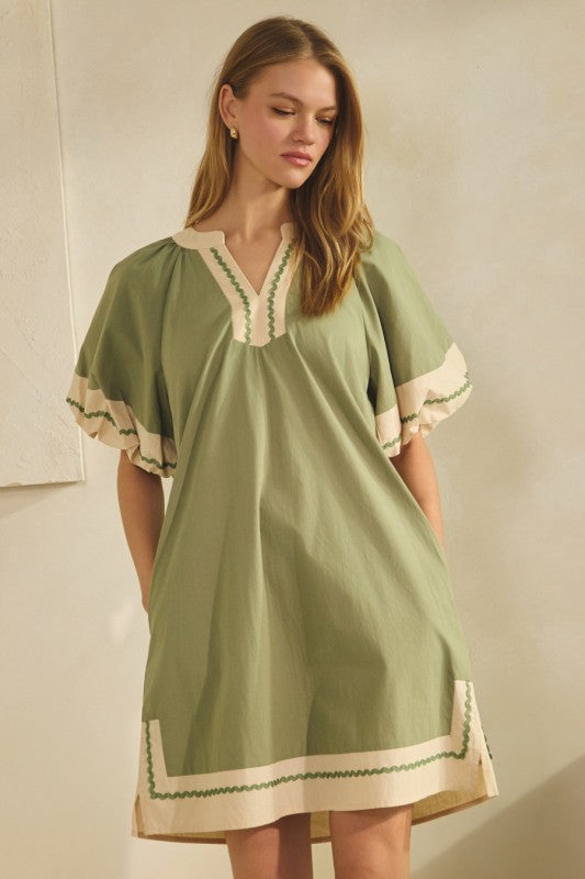 Sun Washed Border Dress