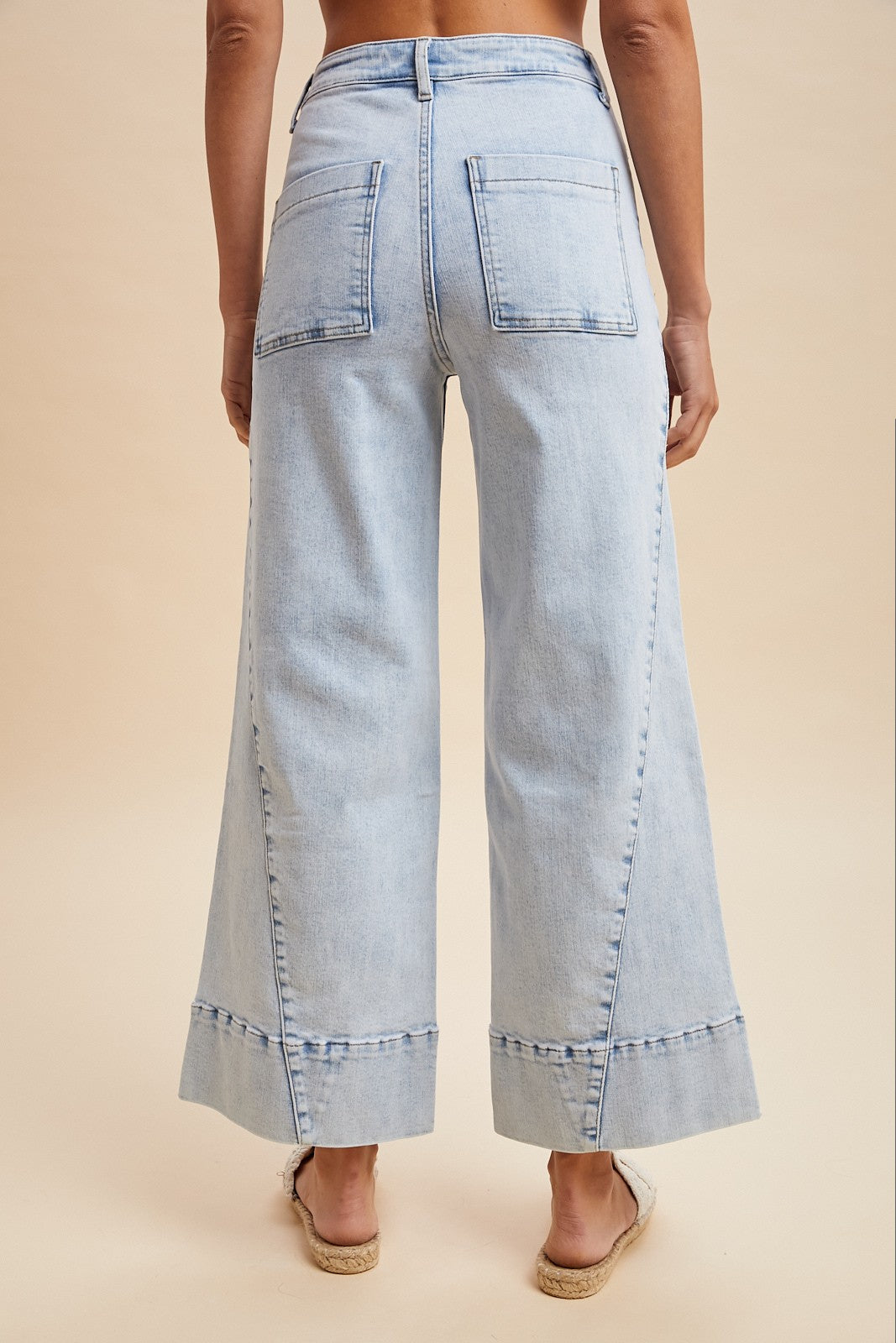 Harbor Line Cropped Flare Jeans