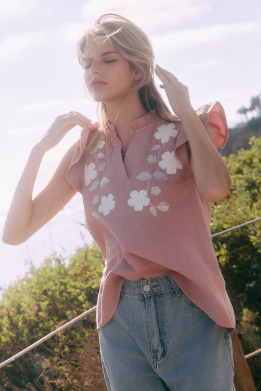 Wildflower Whisper Woven Top
