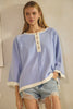 Seabreeze Raglan Henley Top