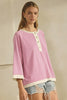 Seabreeze Raglan Henley Top