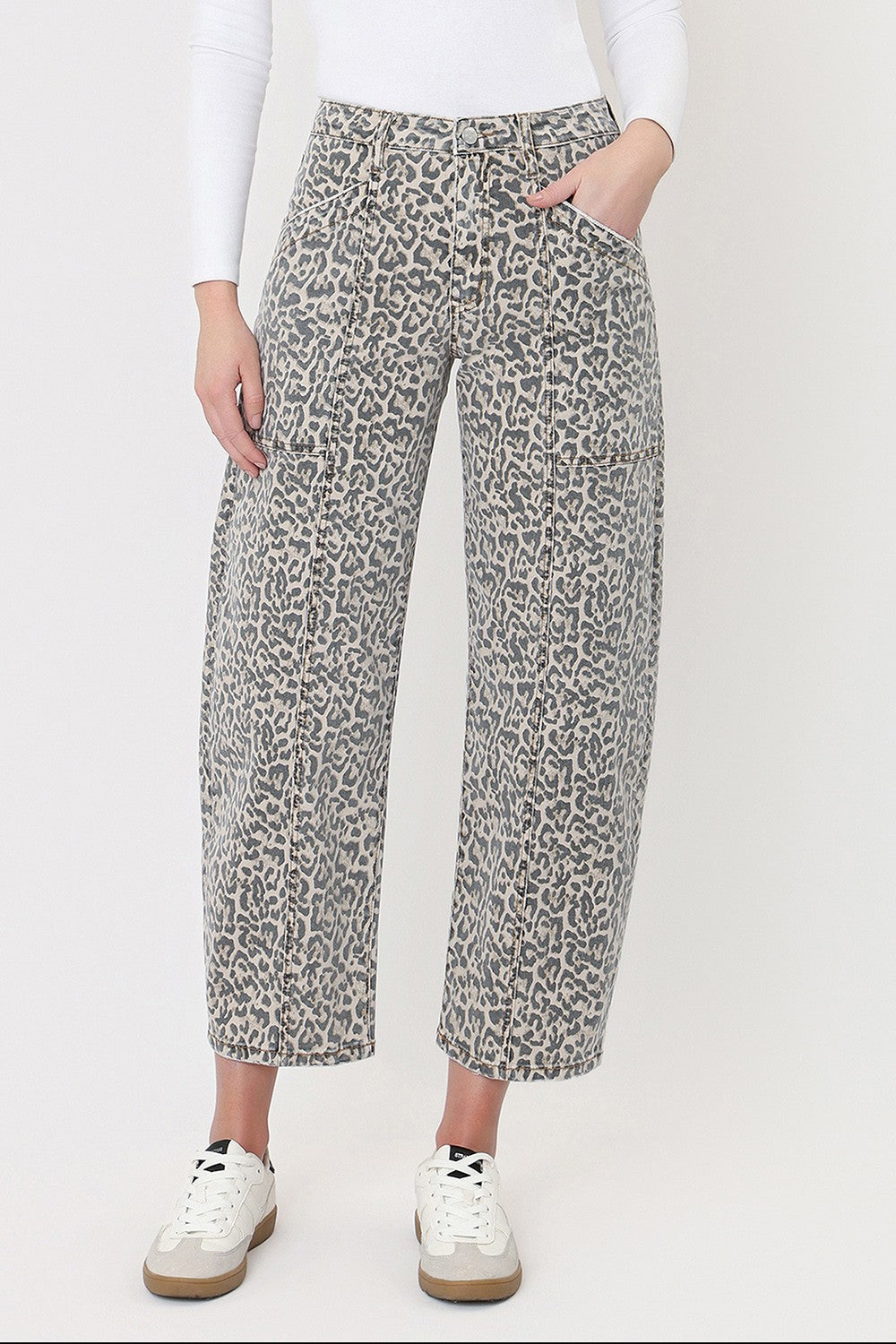 Leopard Edge Utility Denim