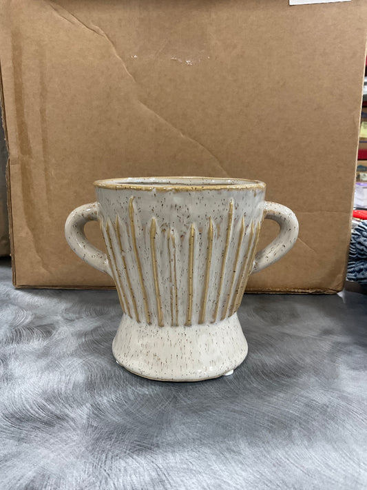 Striped Pot W/ Handles