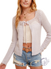 Coral Cove Tie Knit Cardigan