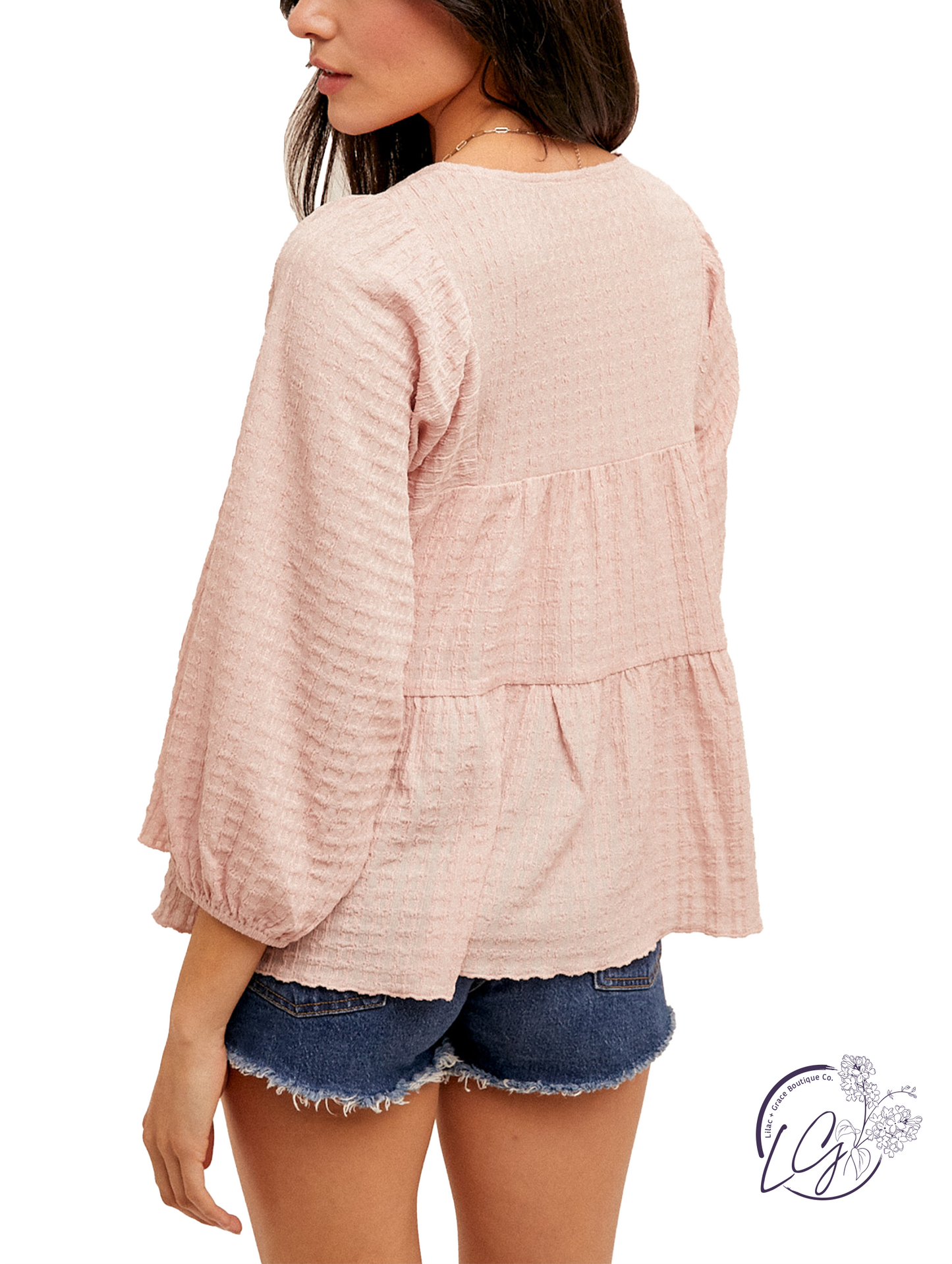 Delicate Harmony Textured Blouse