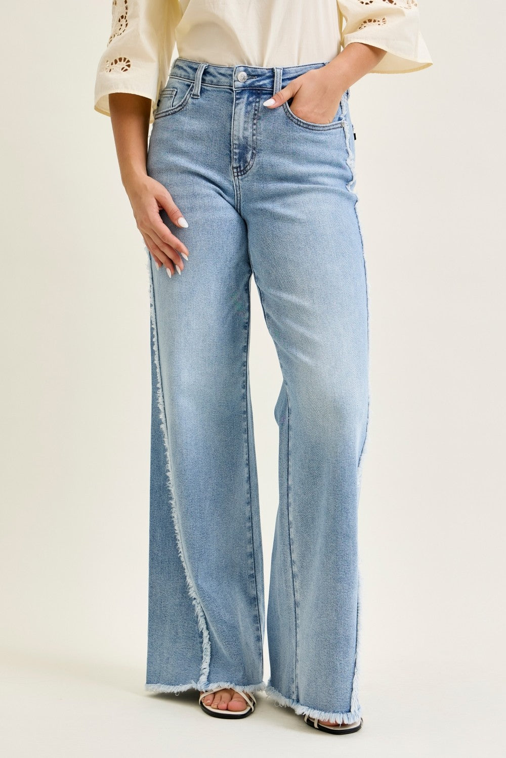 Yara High Waisted Drawcord Wide Leg by Judy Blue