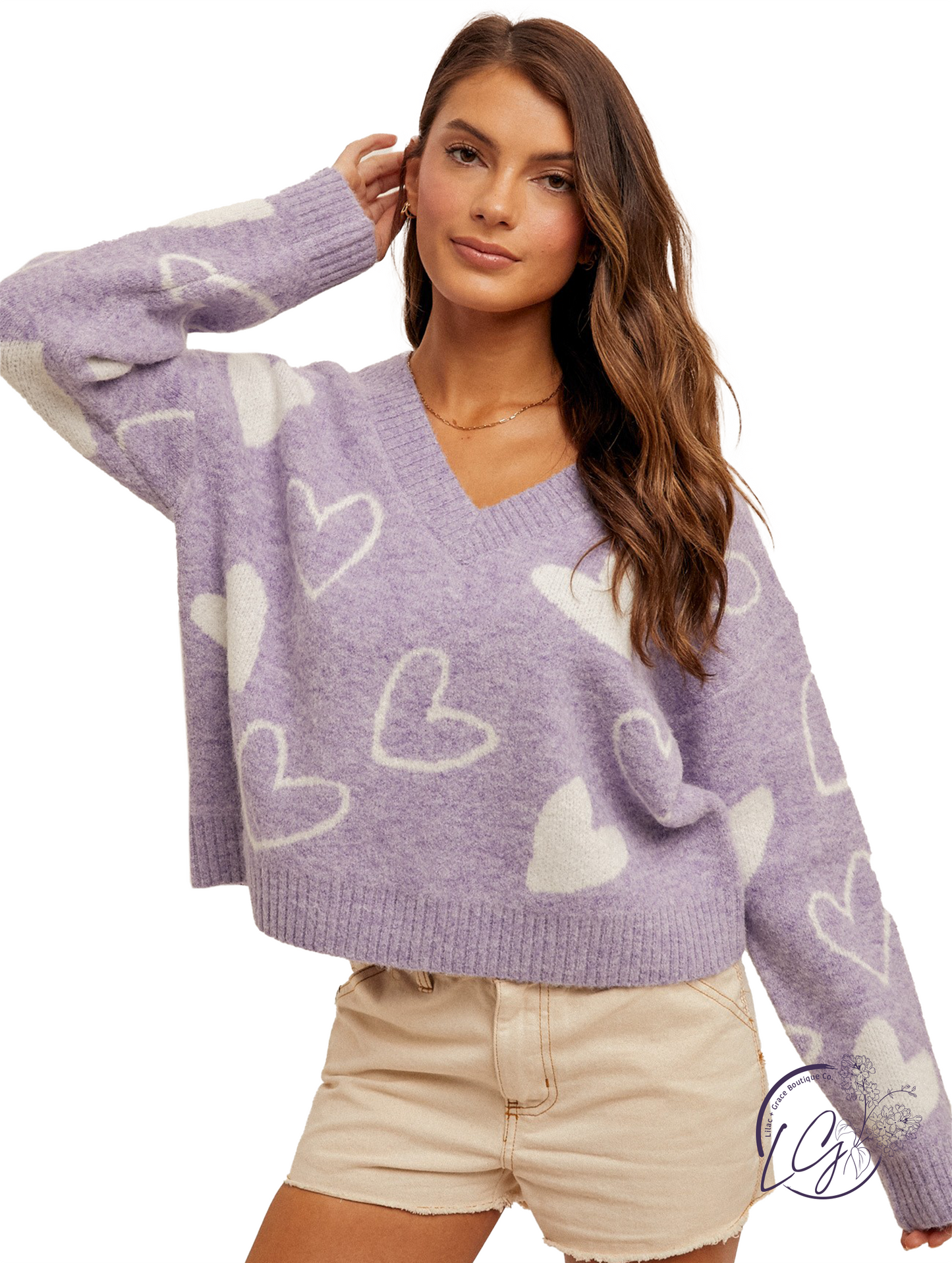 Purple Skies, Full Hearts Sweater