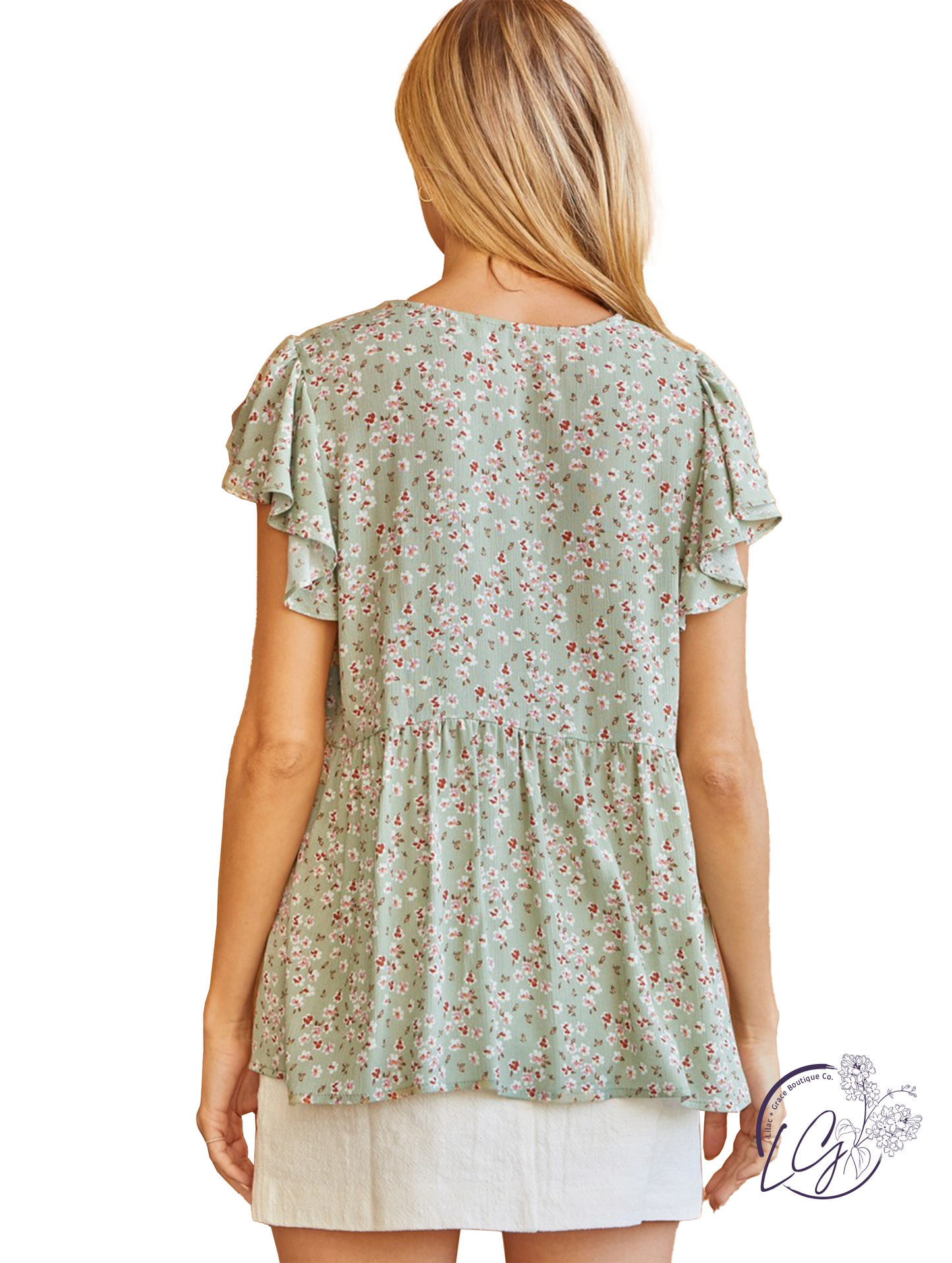 Fanciful Flora Babydoll Top