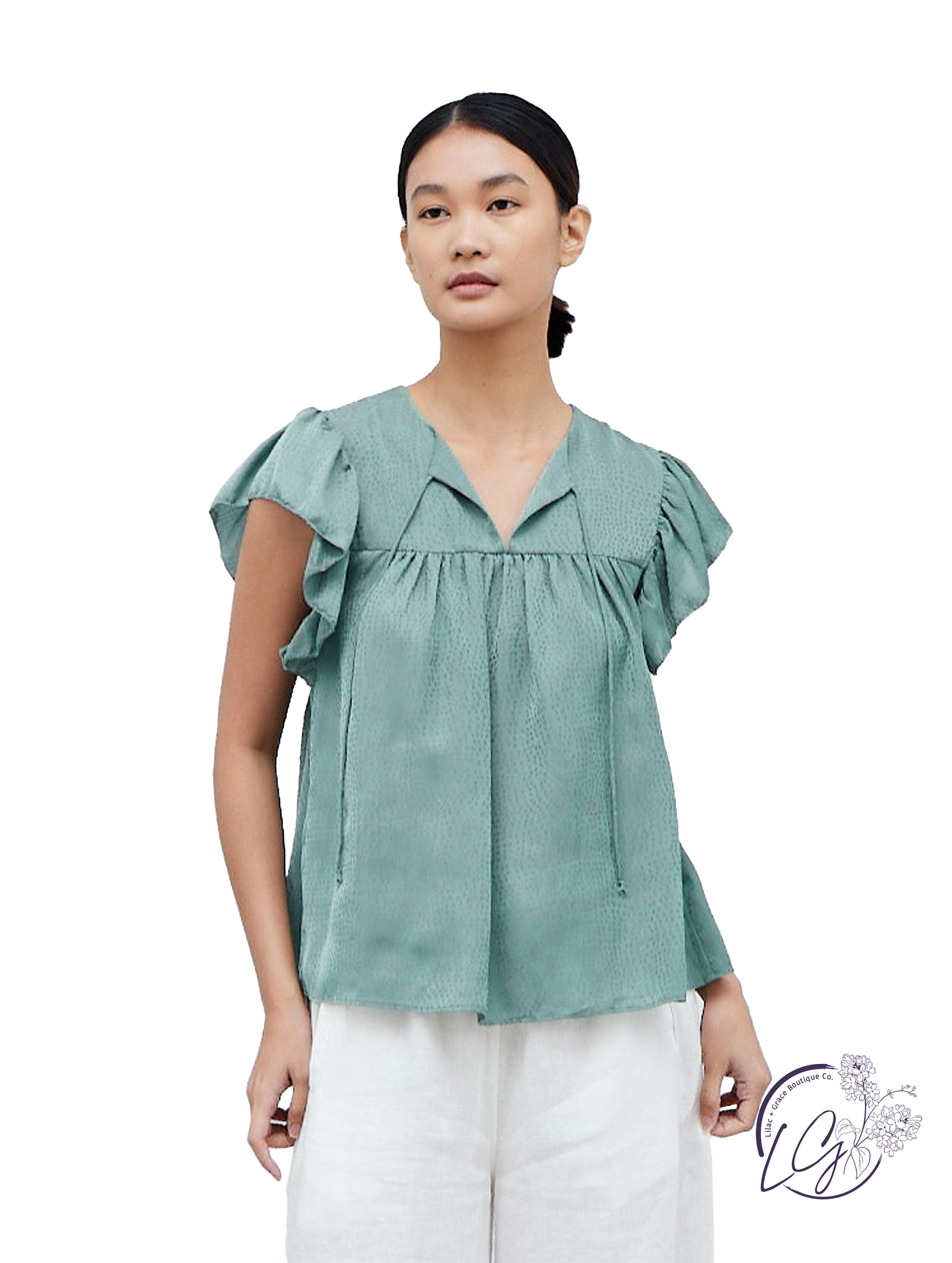 Breathe In, Breathe Out Satin Blouse