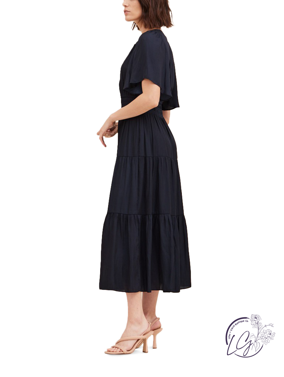 Graceful Glide Pleated Maxi Dress