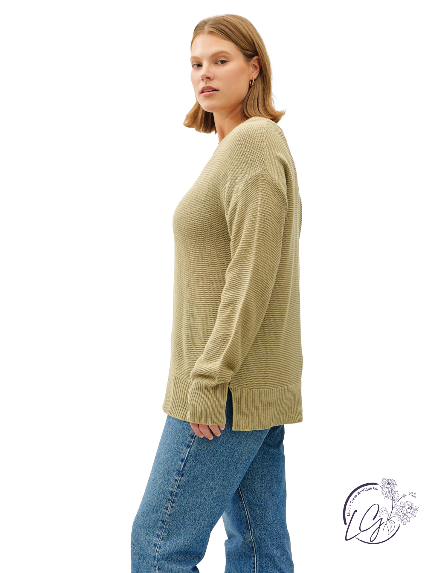 Curvy Busy Days Oversized Sweater
