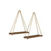 Wooden Triangular Wall Shelf  Natural/Jute