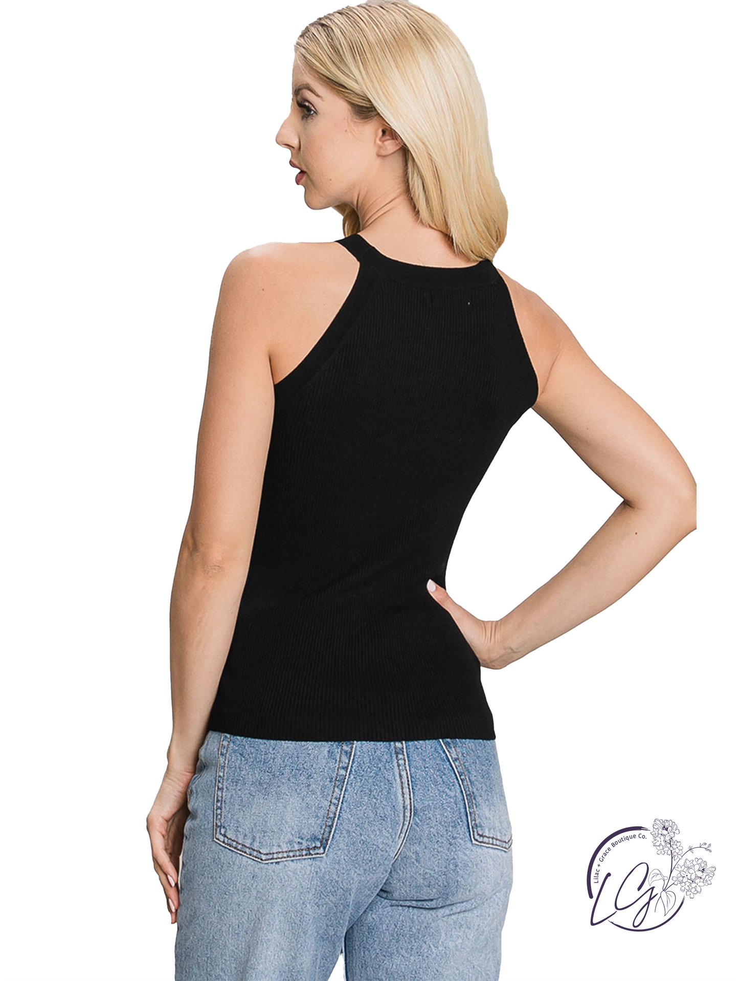 My Reason Ribbed Halter Tank