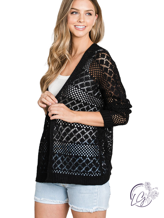 Right On Time Short Crochet Cardigan