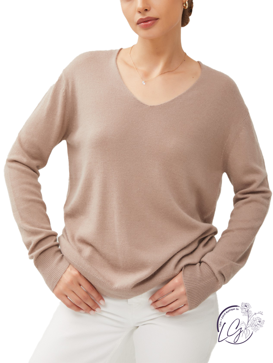 Chic Comfort Deep V Sweater