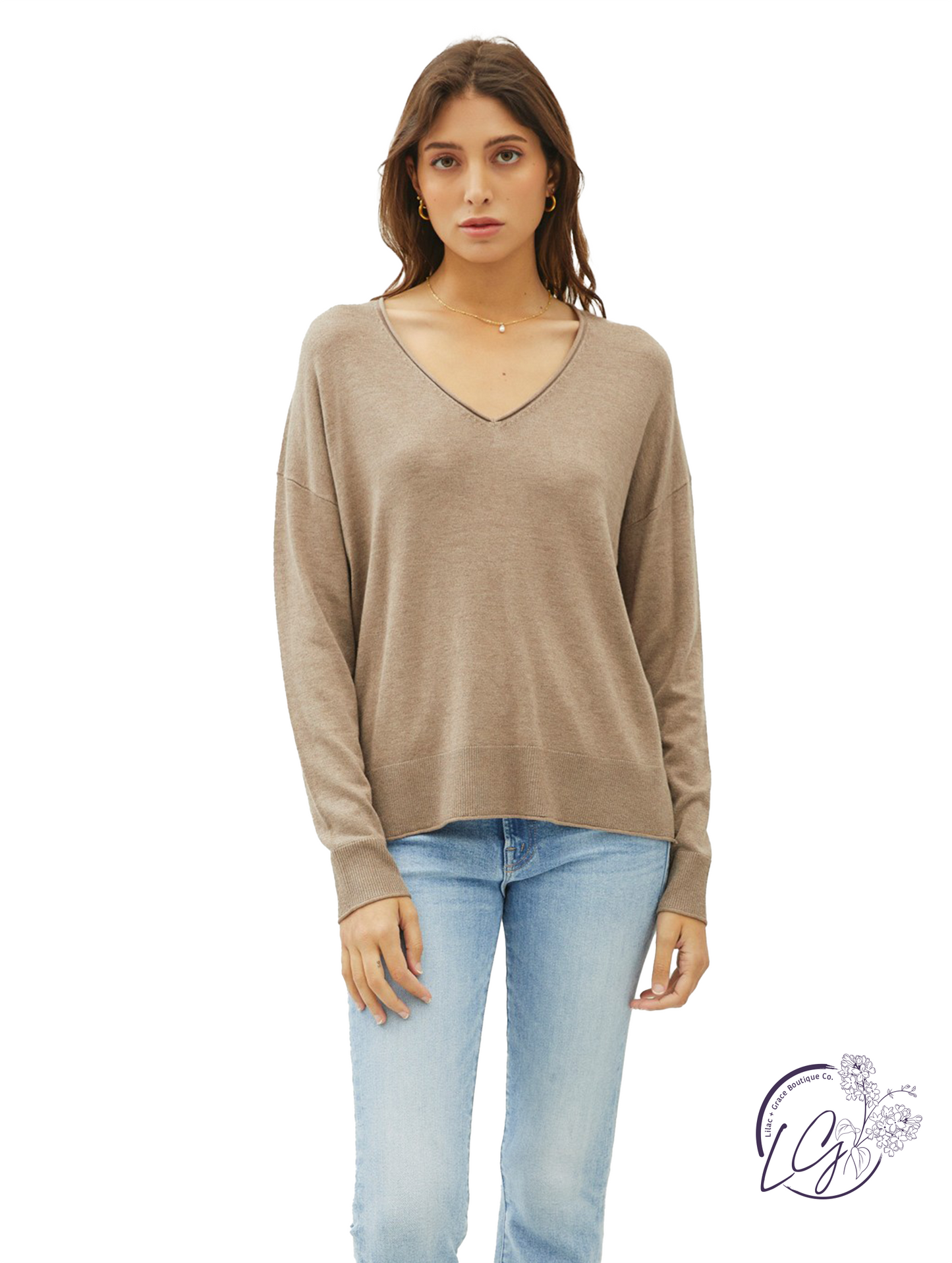 Keep Moving Forward V-Neck Sweater