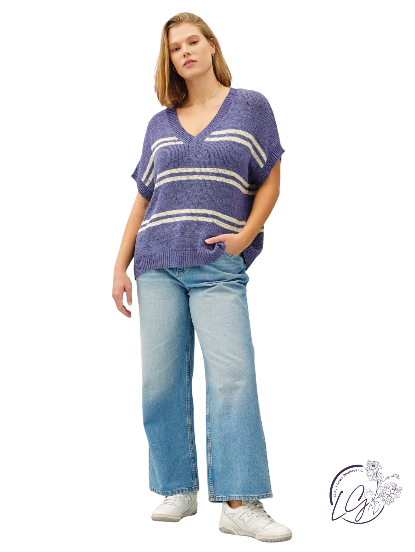 Curvy Over City Sounds Sweater Top