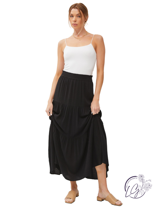 Into The Weekend Tiered Skirt