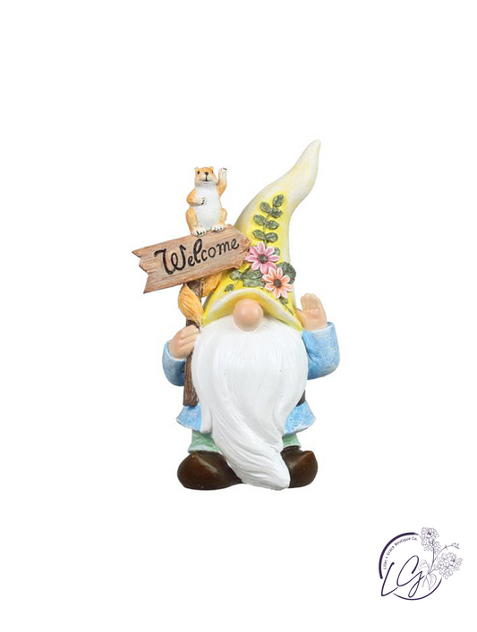 Resin Garden Gnome Welcome