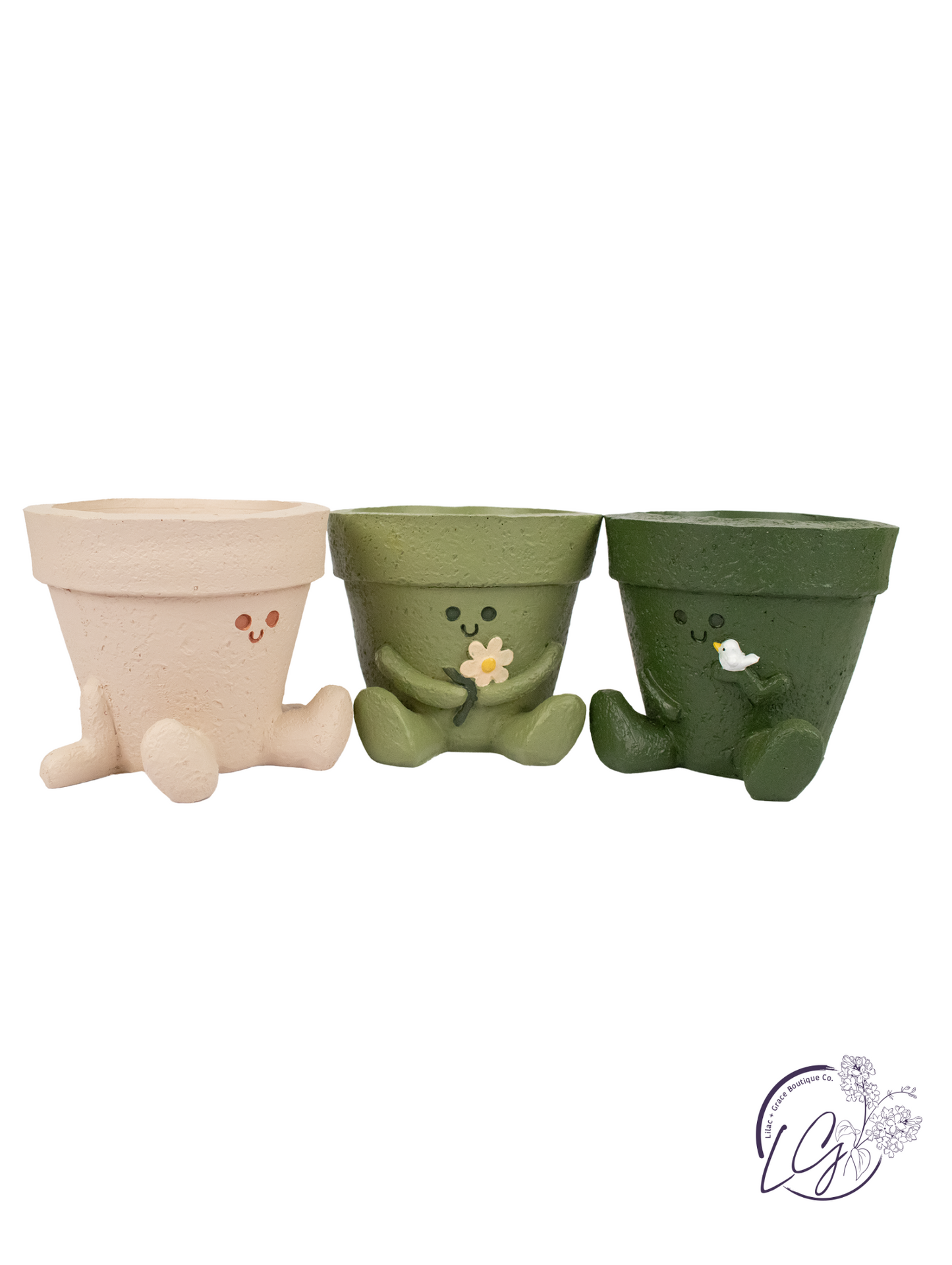 Whimsy Friends Resin Figural Planter
