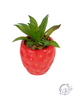 Ceramic Strawberry Pot with Faux Plant