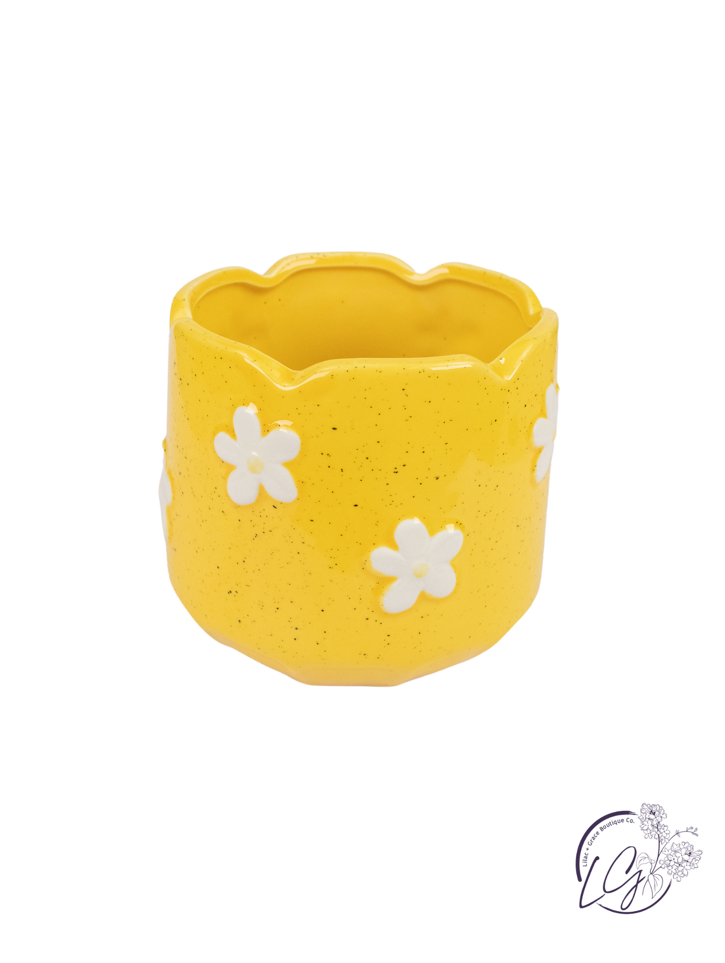 Garden Grace Ceramic Floral Pot with Drainage