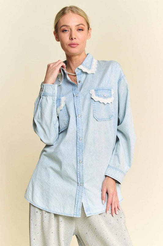 Willow Lace Chambray Shirt