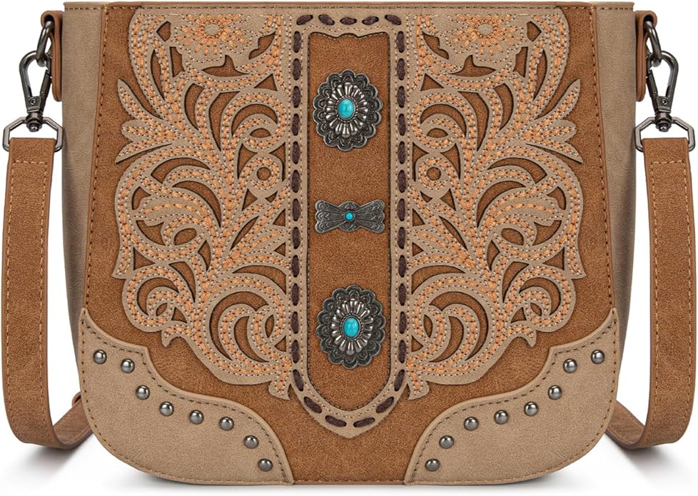 Montana West Crossbody Bags for Women Western Tooled Embroidered Purse