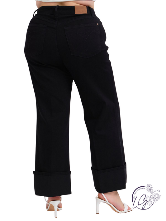 Curvy Evelynne High-Waisted Wide Leg Jean by Judy Blue