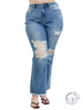 Curvy Jade Destroy Fray Hem Bootcut By Judy Blue