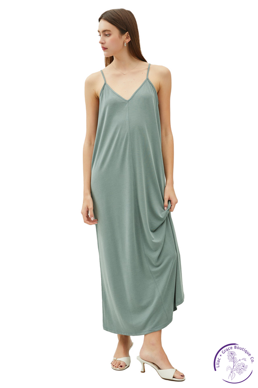 V-Neck Modal Tank Dress