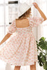 Curvy Cute Eyelet Floral Babydoll Mini Dress