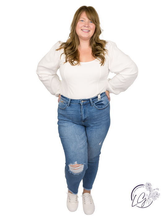 Curvy Octavia Embroidery Boyfriend By Judy Blue