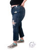 Curvy Lara Mid-Rise Crop Straight Leg Jean By Judy Blue