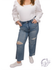 Curvy Dalia High Waist Distressed Straight By Judy Blue