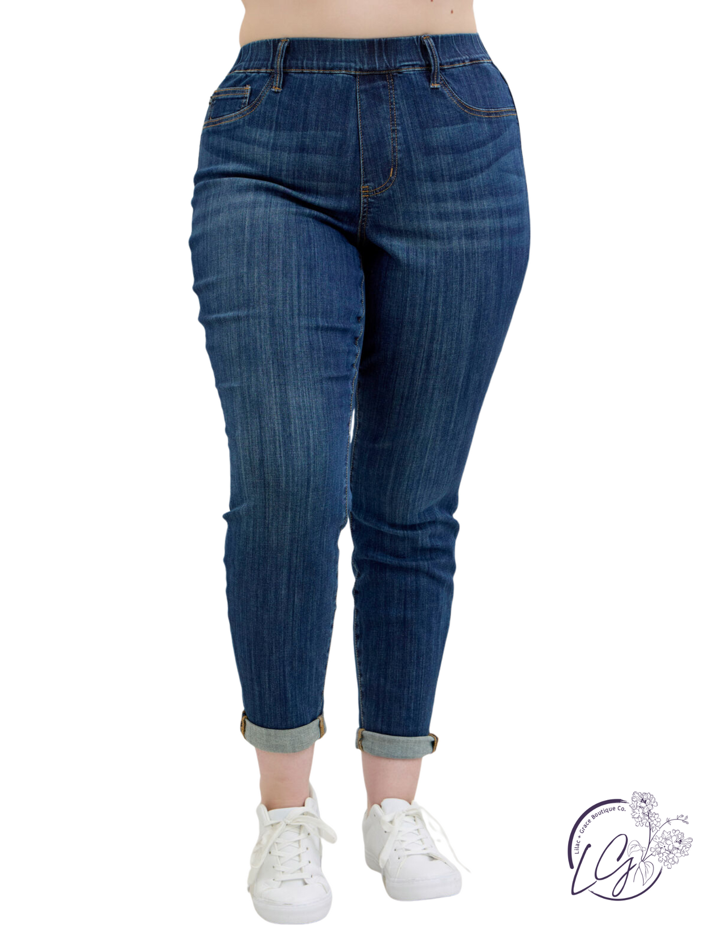 Curvy Naomi High Waist Pull On Jeans  By Judy Blue