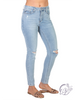 Celeste Mid-Rise Tummy Control Distressed Jeans by Judy Blue