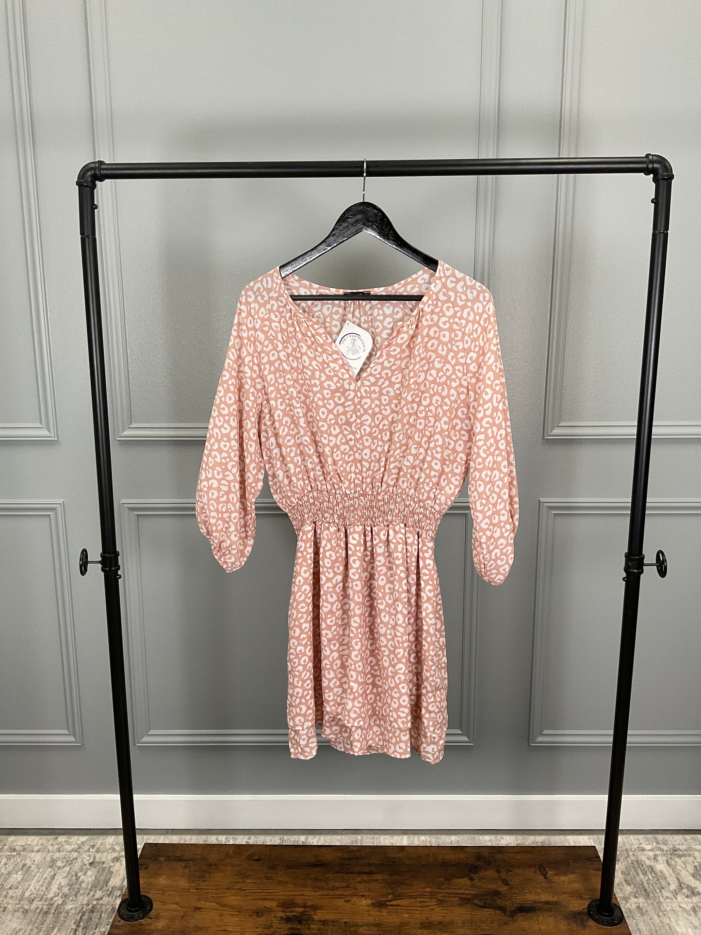 Bold Moves Long Sleeve Dress-mauve