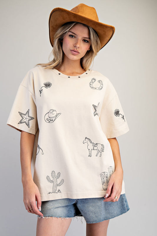 Yeehaw Boxy Tee