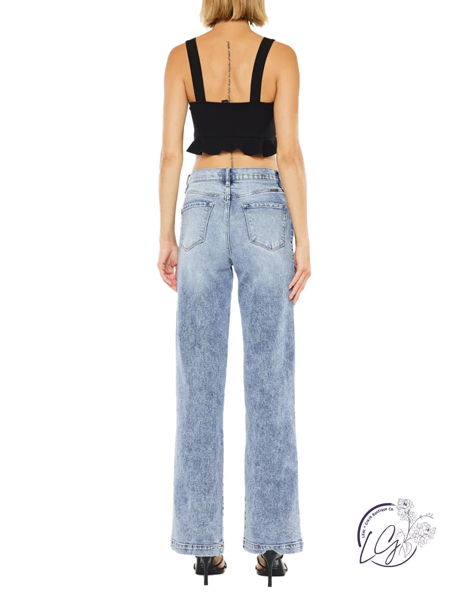 Cezanne Ultra High Rise 90's Wide Leg Flare Jean By Kancan