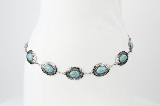Silver Mesa Turquoise Concho Belt