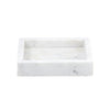 Square Marble Tray - White
