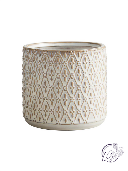 Pattern Embossed Pot Large