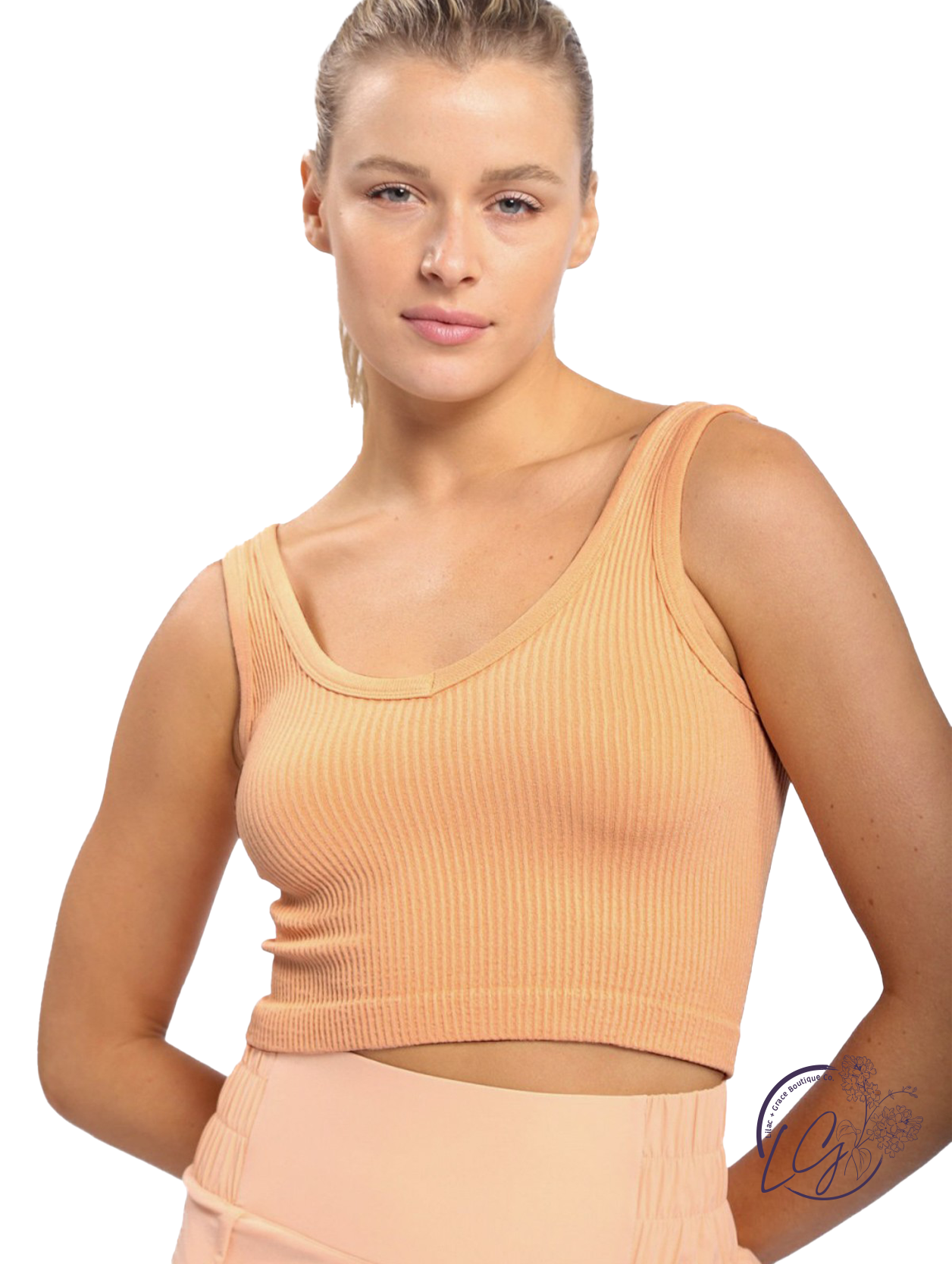 Ribbed Seamless Cropped Tank Top