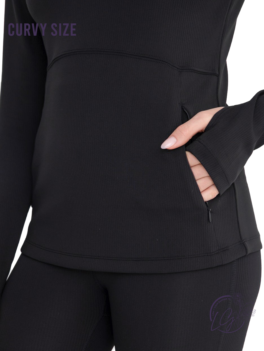 Curvy Motion Weave Jacquard Active Pullover