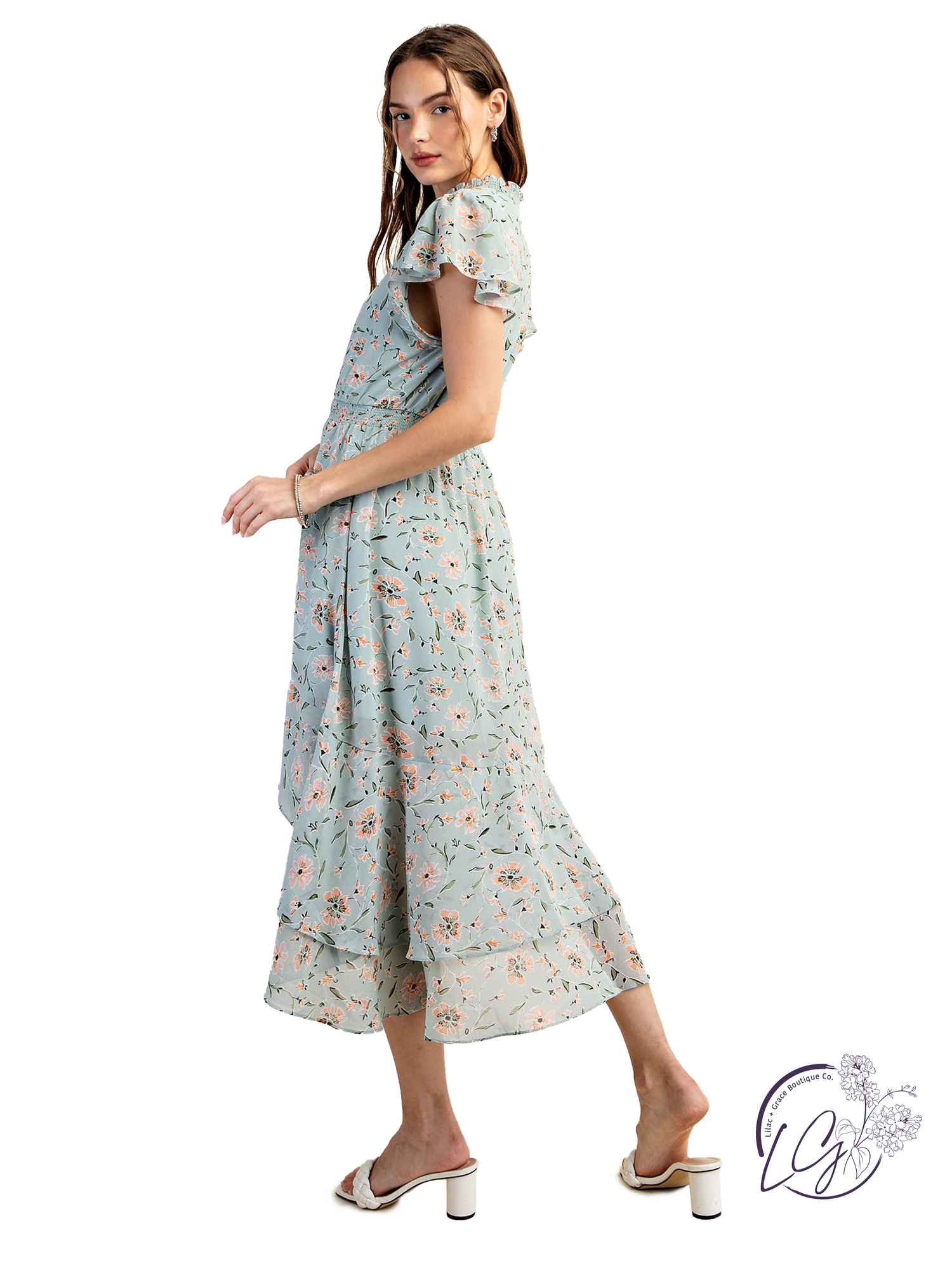 high waist smock dress Handmade Maxi Linen Smock Dress, Relaxed Fit, Raglan Sleeve